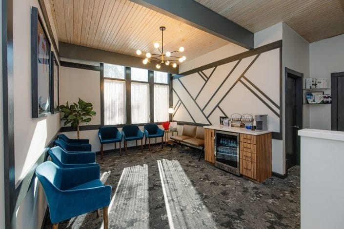 comfortable Crews Dental lobby designed for welcoming dental visits in Webster Groves, MO