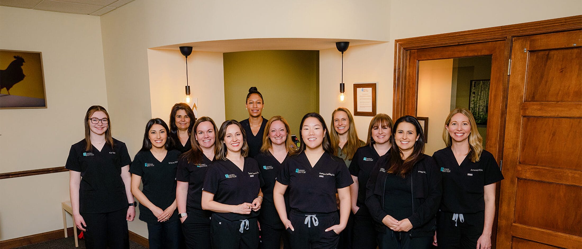 Crews Dental team welcoming patients at their Webster Groves dental office