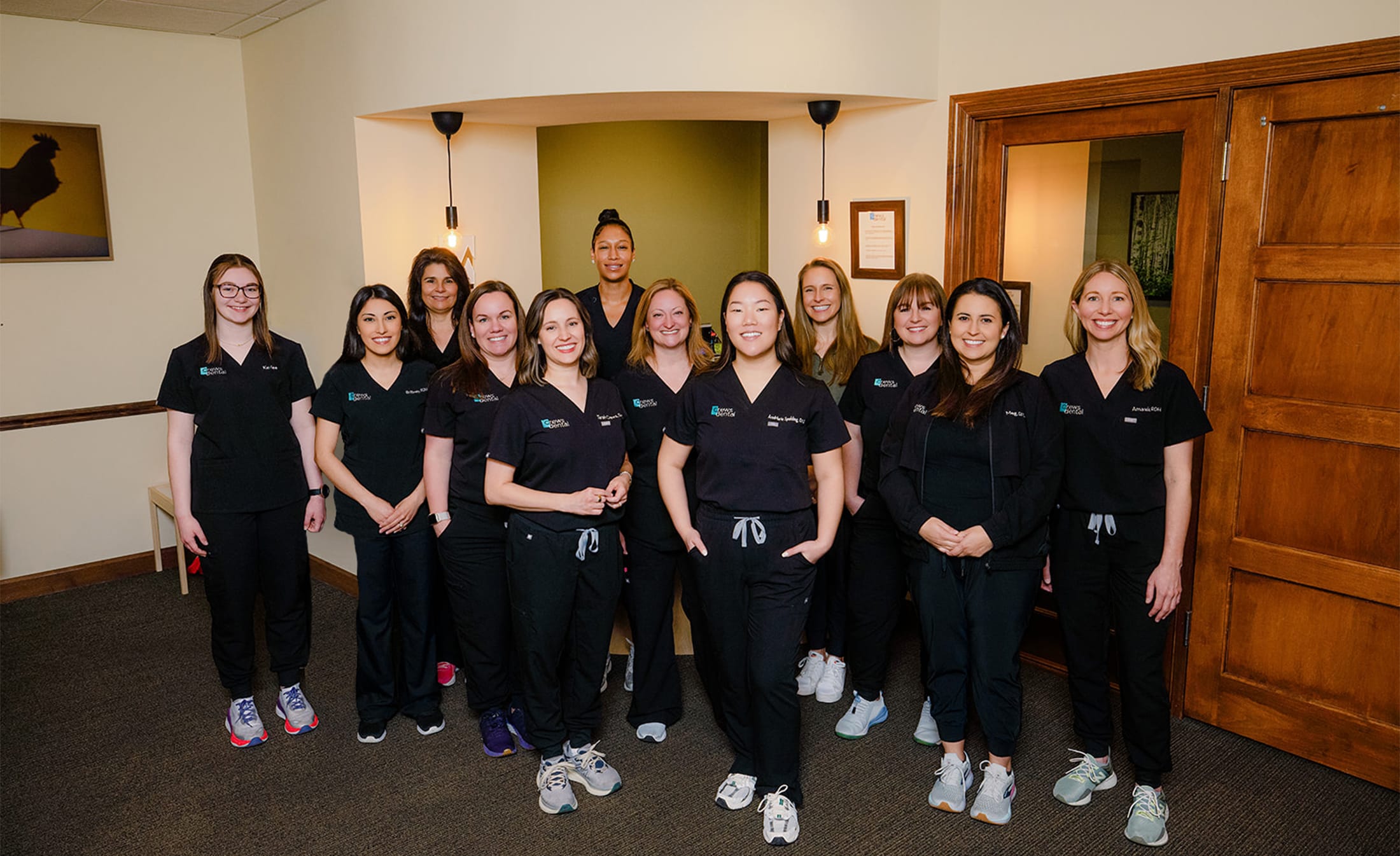Crews Dental team welcoming patients at their Webster Groves dental office